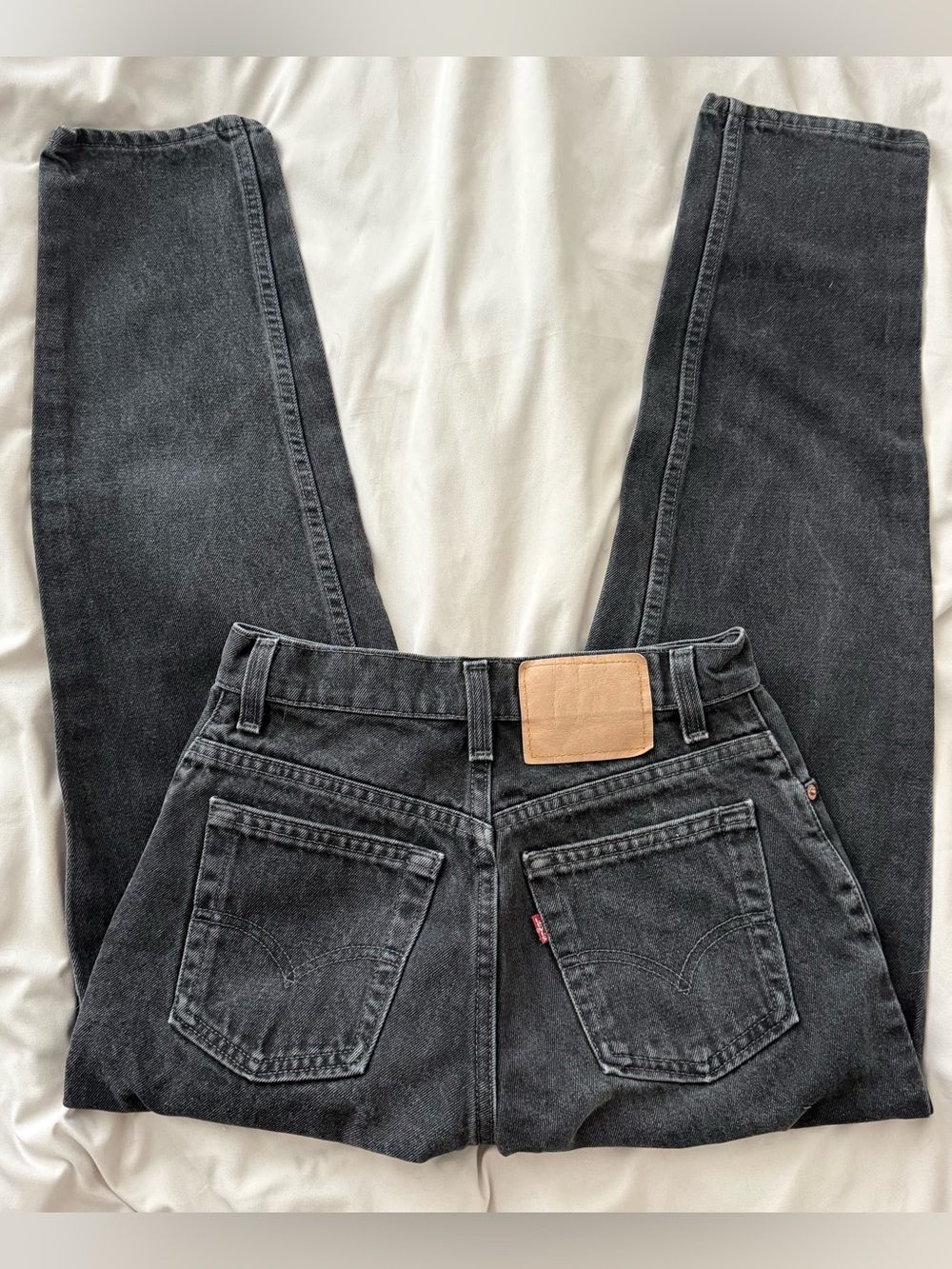 Vintage 90s Levis Black Jeans Womens High Waisted USA Straight Leg Casual Denim